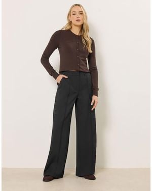 Long Tall Sally Formal Wide Leg Trousers - Black