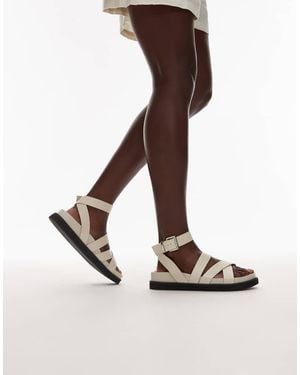 TOPSHOP Jady Flat Sandal - White