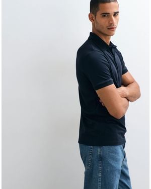 SELECTED Short Sleeve Polo - Blue