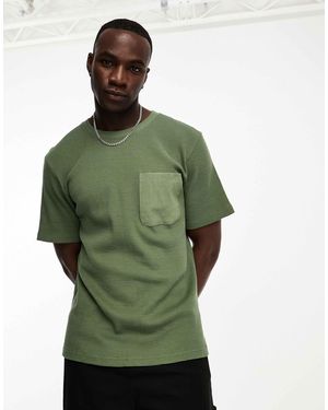 Bolongaro Trevor Tall Oversized Waffle T-shirt - Green