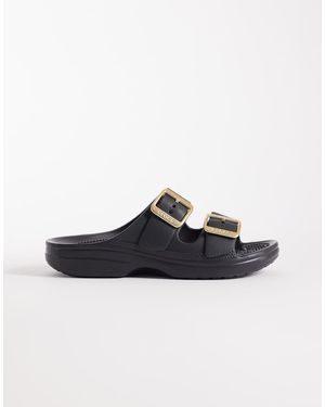 Crocs™ Saturday Metallic Buckle Sandal - Black