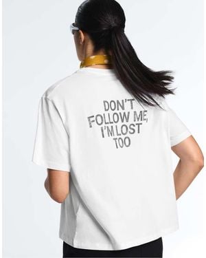 Oysho Boxy Cotton Blend T-shirt With Slogan - White