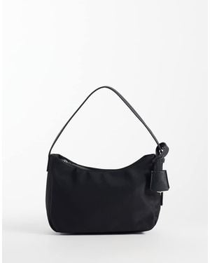 ASOS Nylon Shoulder Bag With Detachable Key Charm - Blue