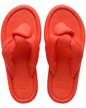 Havaianas Overpuff Boho Flip Flops - Red