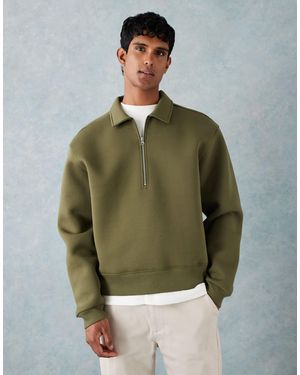 ASOS – kastiges oversize-sweatshirt aus material - Grün