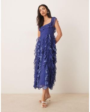 Sister Jane Aster Flounce Maxi Dress - Blue