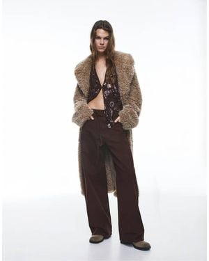 Pull&Bear Baggy Jeans With Drawstring - Brown