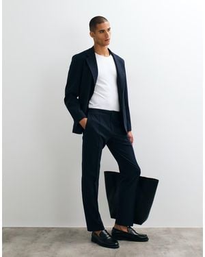 ASOS Stretch Crease Resistant Slim Suit Trousers - Blue