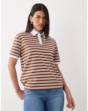The Frolic Exclusive Collared Oversized Rugby Polo T-shirt