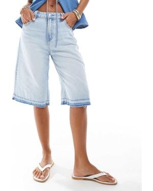 Stradivarius Denim Jorts - Blue