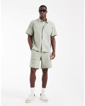Jack & Jones Co-ord Stripe Shorts - Green