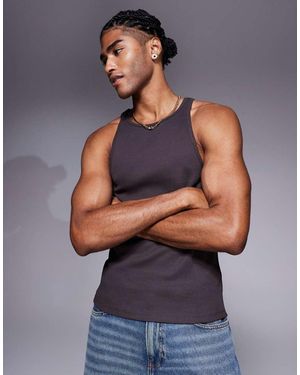 ASOS Super Heavyweight Muscle Vest - Grey