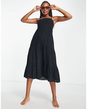 Iisla & Bird Tiered Maxi Beach Summer Dress - Blue