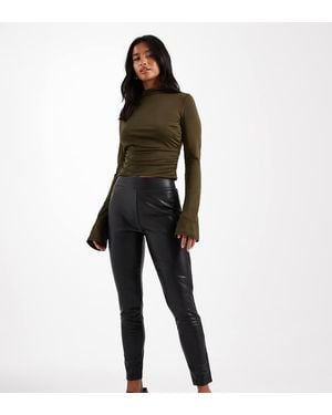 Miss Selfridge Leggings Negros Sin Cierres De Cuero Sintético De