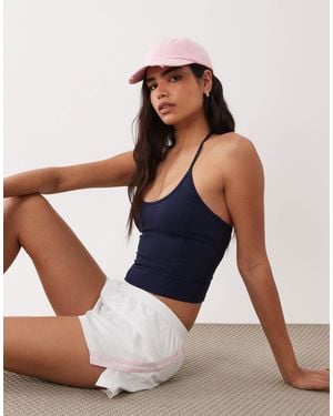 Cotton On Active Ultra Soft Scoop Halter Tank - Blue