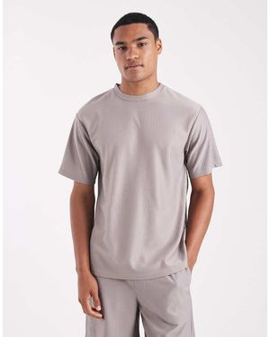 Only & Sons Plisse Oversized T-shirt - Grey