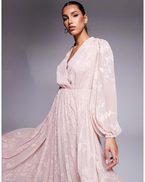 Forever New Belted Textured Maxi Dress - Pink