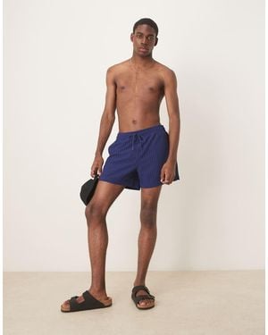 Abercrombie & Fitch Swimwear 5"" Seersucker Short - Blue