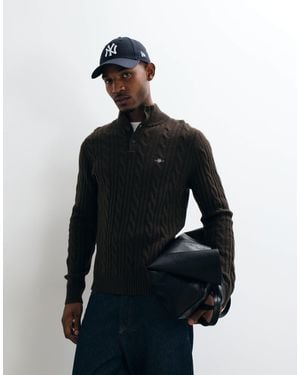 GANT Pullover mit zopfmuster - Schwarz