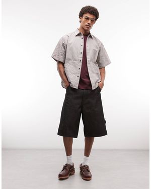 X-Large Cut Out Xl baggy Denim Jorts - Black