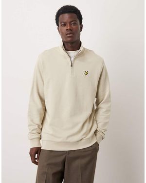 Lyle & Scott Loopback Quarter Zip Sweat - Natural
