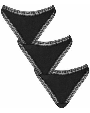 KBX 3 Pack Cotton Thong - Black