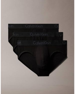 Calvin Klein Set Van 3 Onderbroeken Van Ultrazacht Modal - Zwart