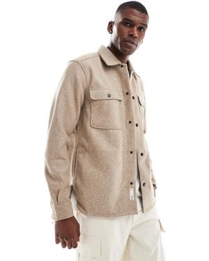 Only & Sons Wool Look Overshirt - Natural