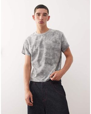 Reclaimed Vintage Slim Crop Boxy T-shirt - Grey