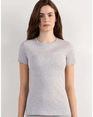 Intimissimi Short-Sleeved Ultrafresh Cotton Top - Grey