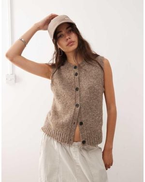 Weekday Canotta - Marrone