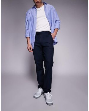 River Island Tailored Chino Trousers - Blue