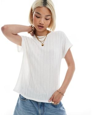 ONLY Ribbed Textured Top - White