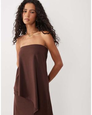 ASOS Bandeautop Met Asymmetrische Co-Ord Top Bruin