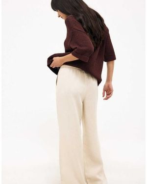 NA-KD Drawstring Linen Trouser - Natural