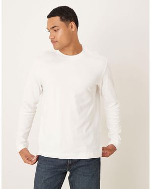 Mango Cotton Long Sleeve T-Shirt - White