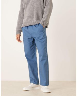Farah Greenport Drawstring Straight Leg Pants - Blue