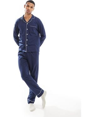 Another Influence Relaxed Pajama Set - Blue
