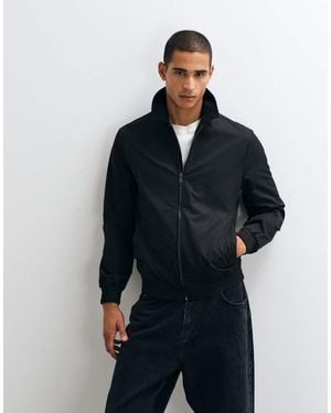 Threadbare Giacca Nera Impermeabile Con Zip - Nero