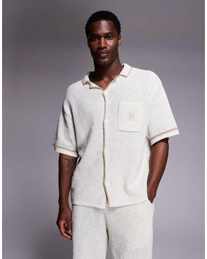Good For Nothing Co-ord Knitted Shirt - White