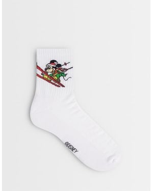 ASOS Disney Socks With Mickey Mouse Ski Graphic - White