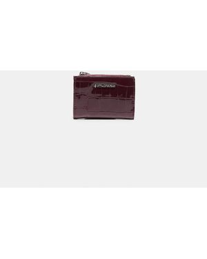 Stradivarius Mock Croc Card Holder Purse - White