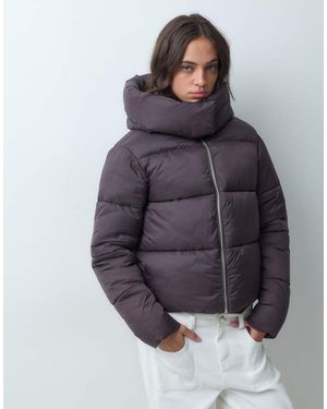 Threadbare Piumino Corto Con Cappuccio Oversize - Marrone