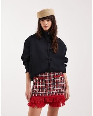 ASOS Knitted Tweed Skort - Red