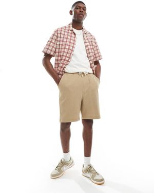 ASOS Oversized Waffle Textured Short - Natural