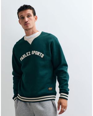 Parlez Sports logo sweatshirt mit kontraststreifen - Grau