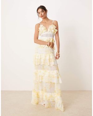 True Decadence V Neck Midi Dress - Natural