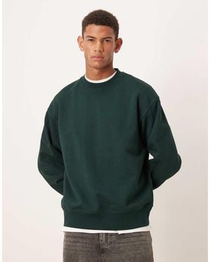 ARKET Pure Cotton Relaxed Terry Sweatshirt - Green