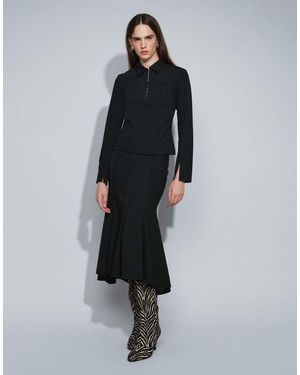 Weekday Falda Midi De Conjunto Con Bajo De Sirena A-Negro