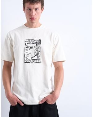 TOPMAN Oversized Fit T-shirt With Front And Back Mothers Keeper Print - White
